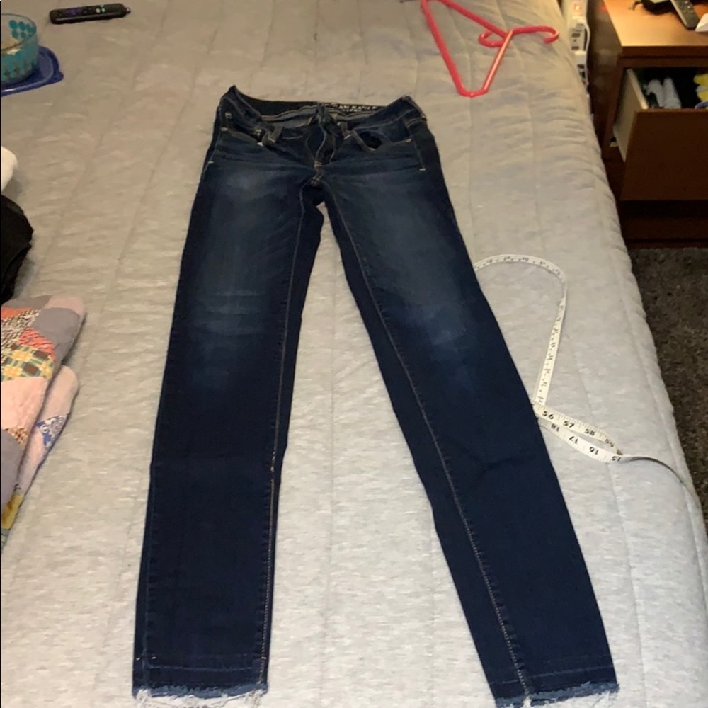 Ae mid rise skinny jeans. 2 x-long 33.5 inseam